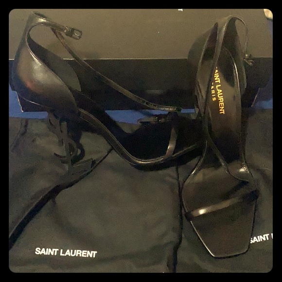 Yves Saint Laurent Shoes - YSL Opyum heel sandals - matte black